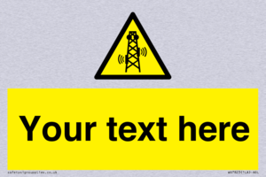 Custom warning RF radiation transmitter